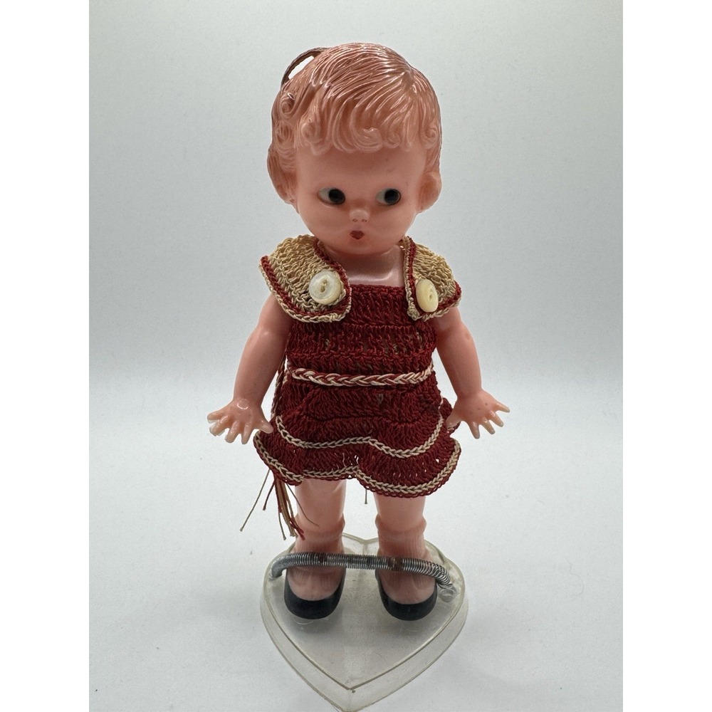 Vintage Knickerbocker Celluloid Cutie Girl Doll